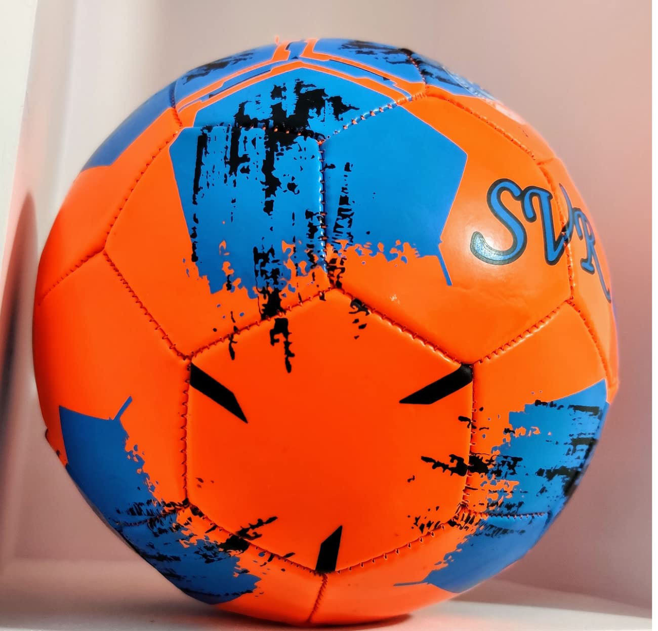 Glossy Size -5 PVC Footballs | Soccer |Ball for Unisex Youth (Glossy Orange)